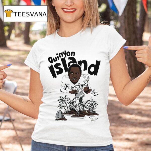 Quinyon Mitchell Kelly Green Caricature Player Philadelphia Eagles Philly T Shirt