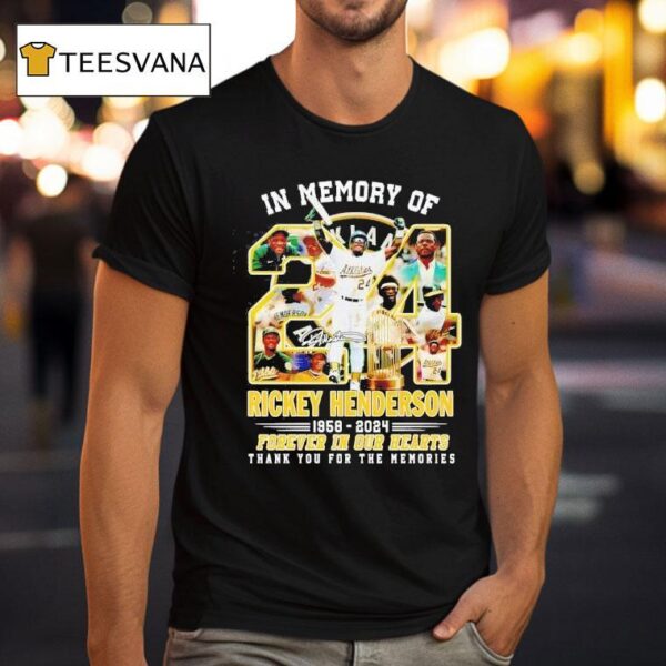 Rickey Henderson Oakland Athletics Memories T Shirt