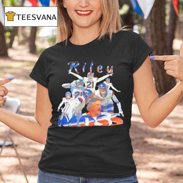 Riley Moss Denver Broncos Football Signature T Shirt