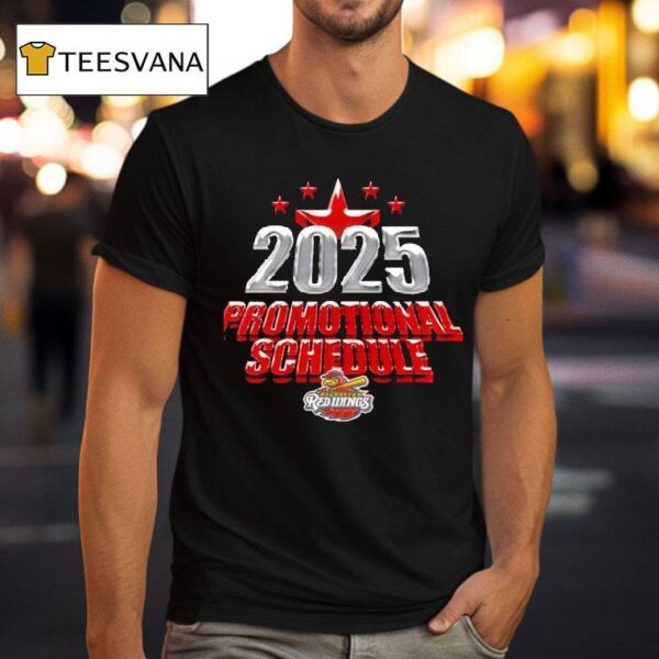 Rochester Red Wings Promotional Schedule T Shirt