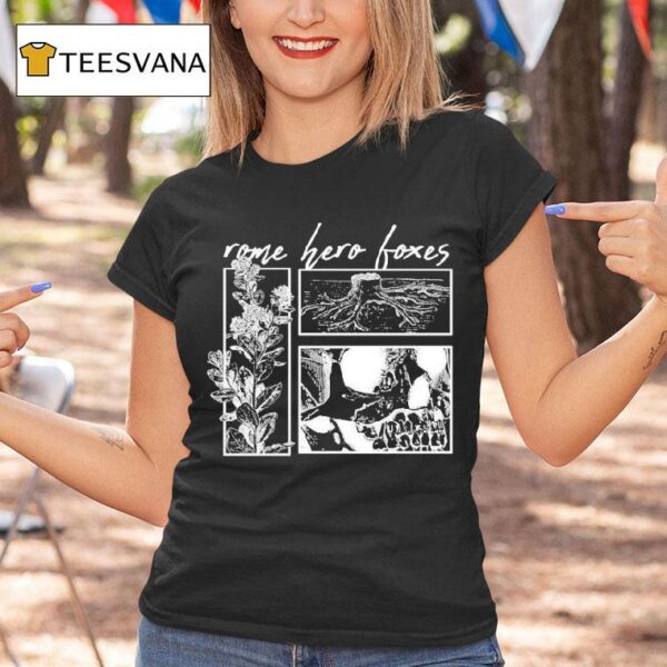Rome Hero Foxes Skull T Shirt