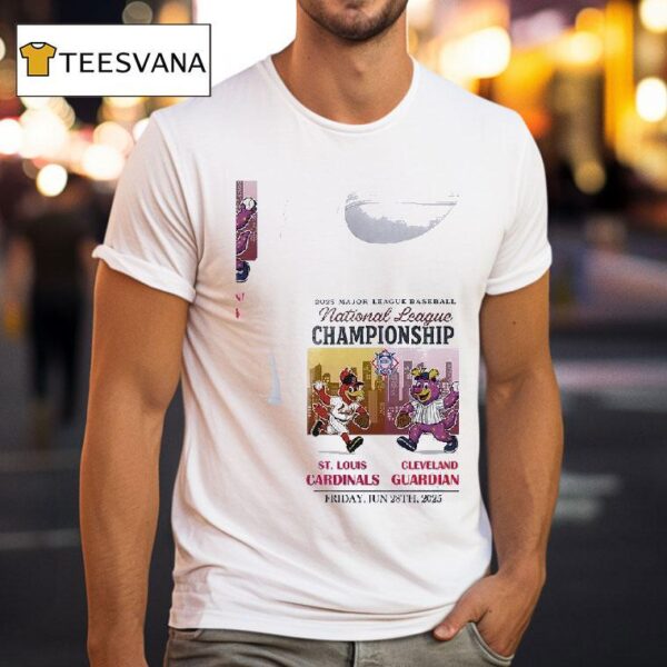 St Louis Cardinals Vs Cleveland Guardians Mlb National League Championship Masco T Shirt