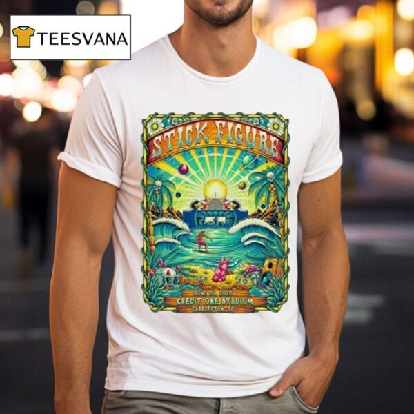 Stick Figure Concert In Charleston Sc At Credit One Stadium On June T Shirt