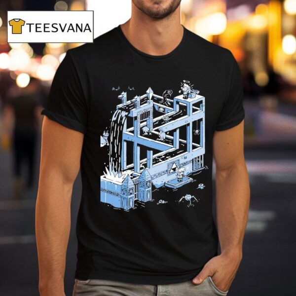 The Legend Of Zelda Style Of Escher S Waterfall T Shirt