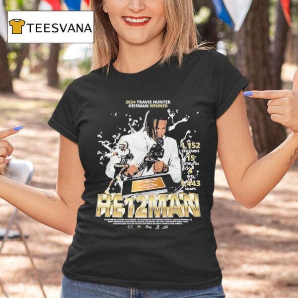 Travis Hunter Heman Winner Colorado Buffaloes Football T Shirt