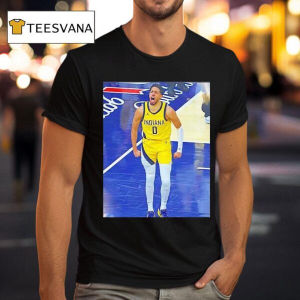 Tyrese Haliburton Indiana Pacers Game Frames Photo T Shirt