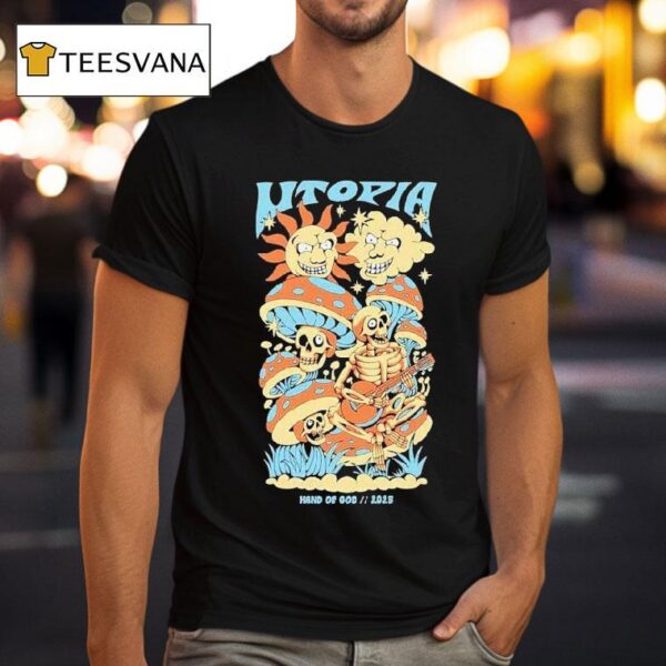 Utopia Hand Of God For The Dreamers Skeleton T Shirt