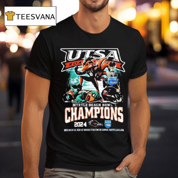 Utsa Roadrunners Celebrations Champions Of Myrtle Beach Bowl Mascot Ncaa Bowl Games T Shirt