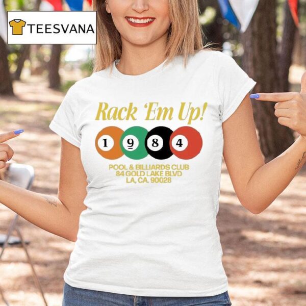 Vice Rack Em Up Pool And Billiards Club Gold Lake Blvd La Ca T Shirt