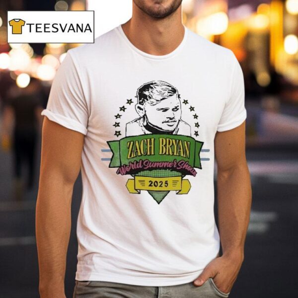 Zach Bryan World Summer Show Head Faces T Shirt