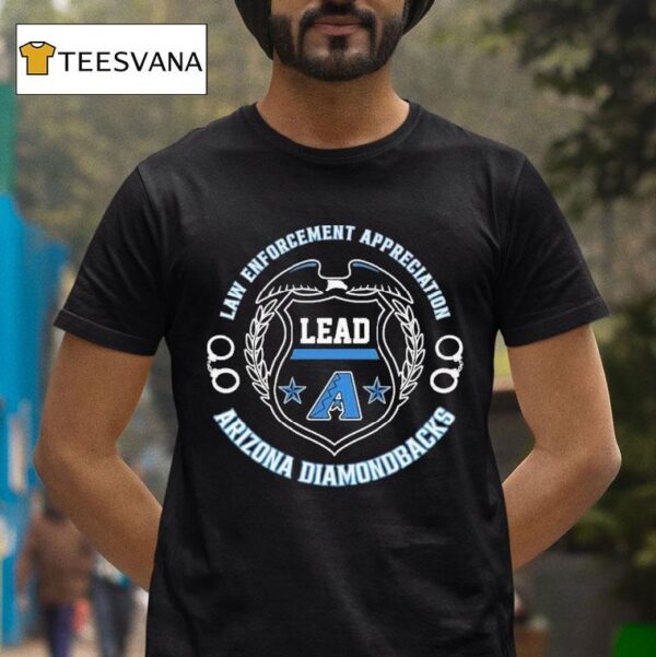 Arizona Diamondbacks Law Enforcement Appreciation Lead Handcuff T Shirt