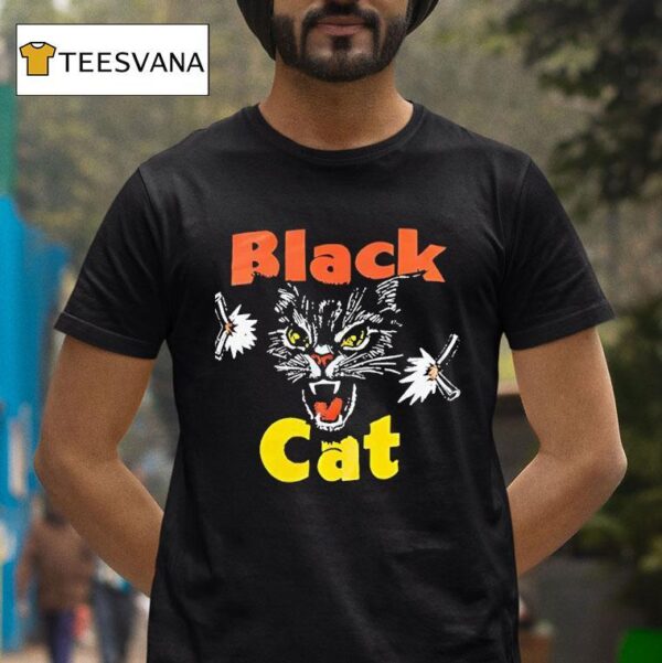 Black Cat Scratchy T Shirt