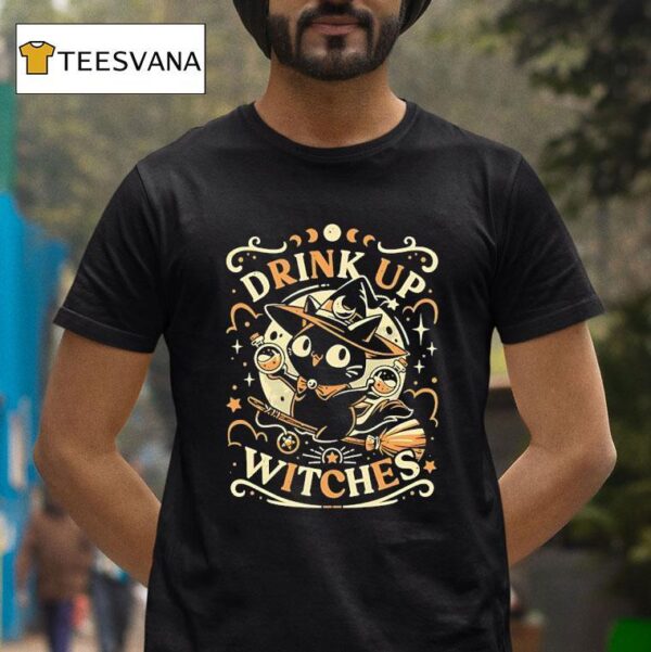 Cat Drink Like A Witch T Shirt