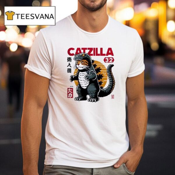 Catzilla Vintage Wash Japanese T Shirt