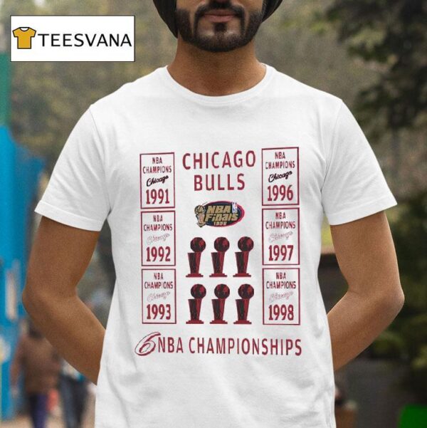 Chicago Bulls Times Nba Champions Vintage T Shirt