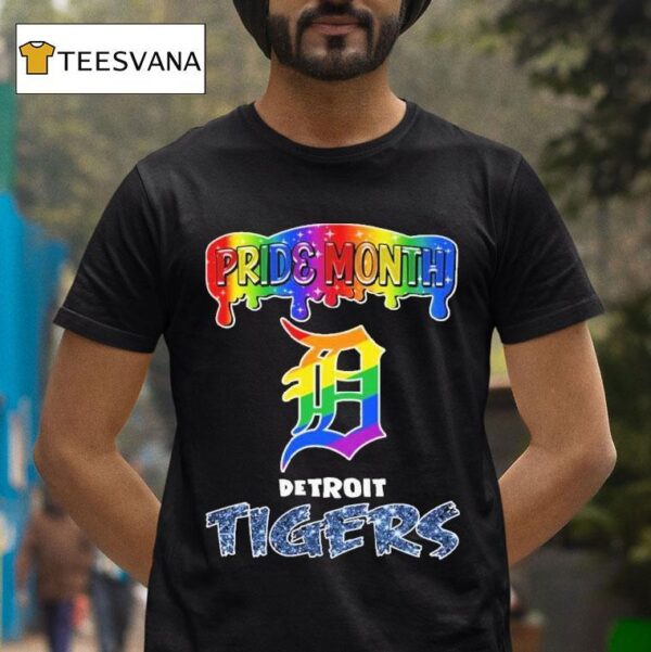 Detroit Tigers X Pride Month Logo T Shirt