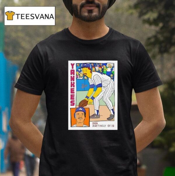 Don Mattingly Simpson Parody T Shirt