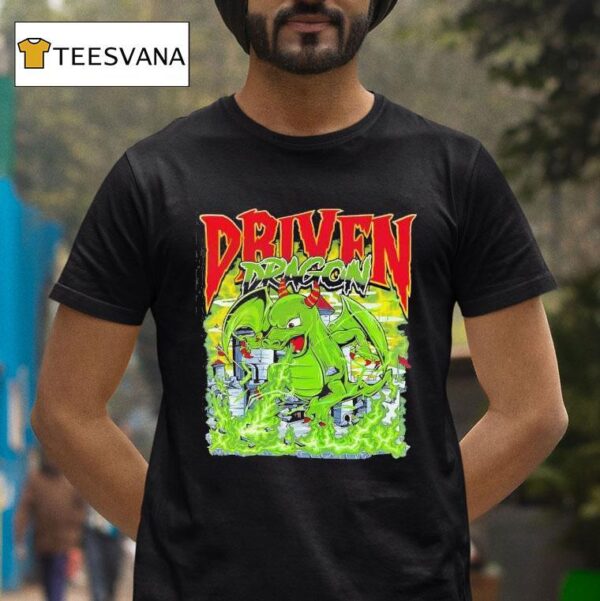 Driven Dragon Cartoon T Shirt