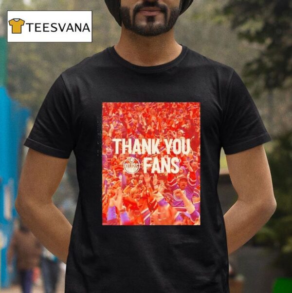 Edmonton Oilers Thank You Fans Photo T Shirt
