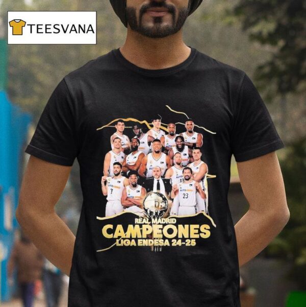El Real Madrid Baloncesto Se Corono Campeon De La Liga Endesa T Shirt