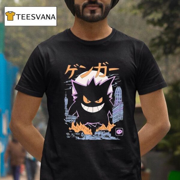 Gengar Dark Ghost Kaiju Pokemon Japanese Anime T Shirt