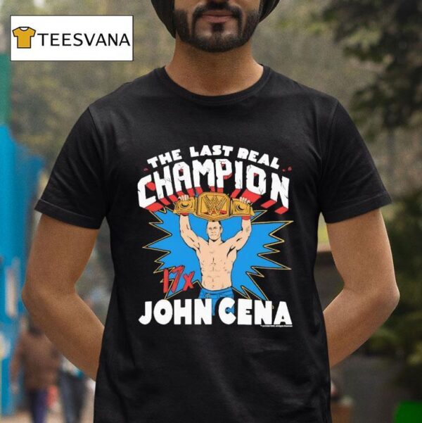 John Cena The Last Real Champion Wwe X Cartoon T Shirt