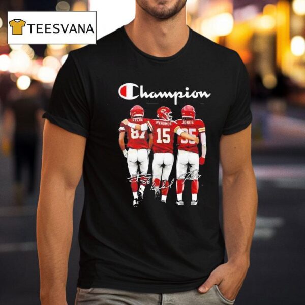 Kansas City Chiefs Kelce Mahomes And Jones Legends Champion Signature T Shirt