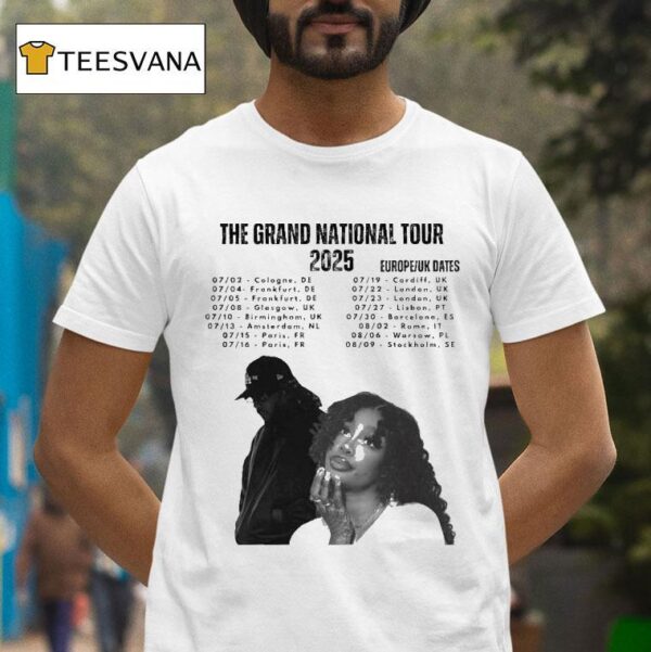 Kendrick Lamar X Sza The Grand National Tour Europe And Uk Tour Dates Photo T Shirt