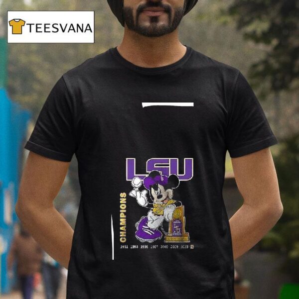 Lsu Tigers National Champions Mickey Baseball Trophy T Shirt