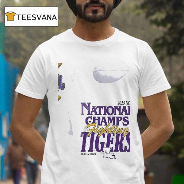 Lsu Tigers Ncaa National Champs Fighting Tigers Map T Shirt