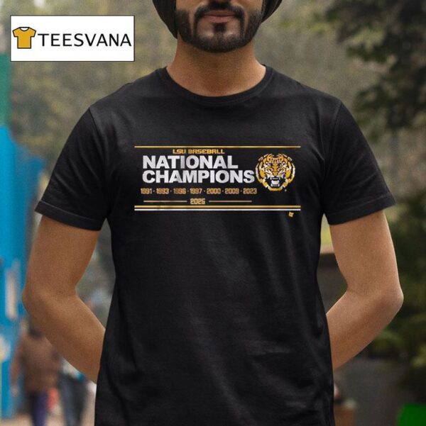 Lsu Tigers X National Champions Sign T Shirt