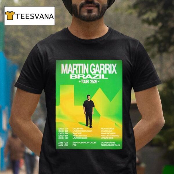 Martin Garrix Brazil Tour Dates T Shirt