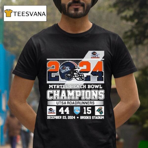 Myrtle Beach Bowl Champions Utsa Roadrunners Brooks Stadium T Shirt