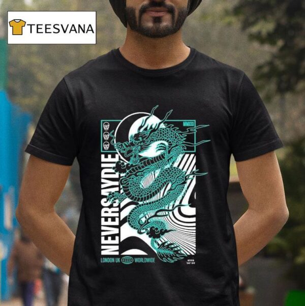 Never Say Die Records Draco London Uk Worldwide Dragon T Shirt