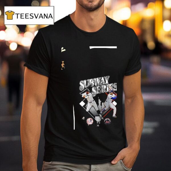 New York Yankees Vs New York Mets Aaron Judge And Juan Soto Black Subway Series Matchup T Shirt