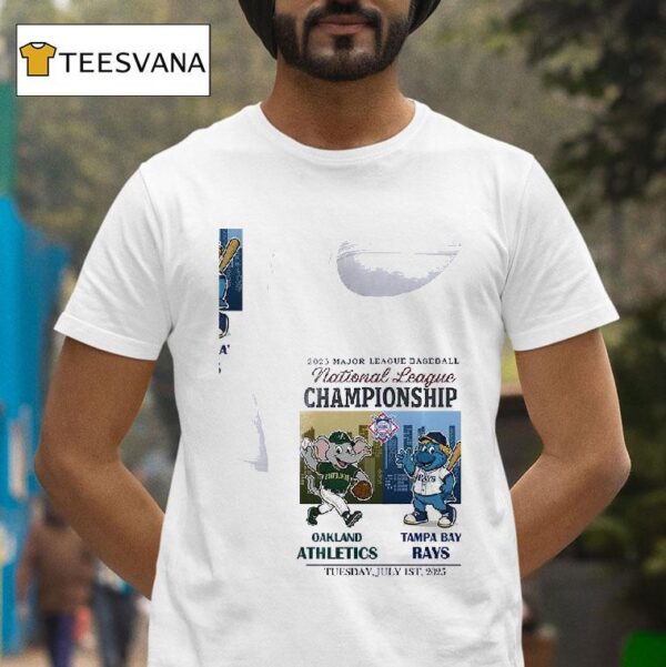 Oakland Athletics Vs Tampa Bay Rays Mlb National Championship Mascots T Shirt