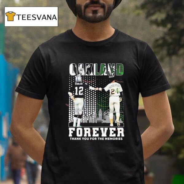 Oakland Athletics X Las Vegas Raiders Signature Thank You For The Memories T Shirt