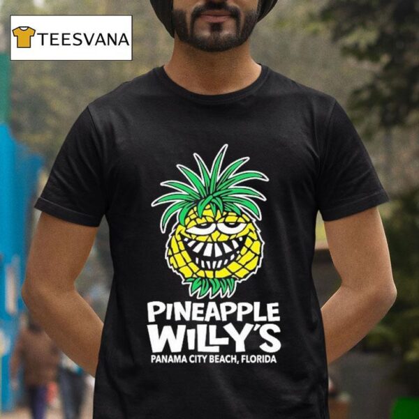Pineapple Willy S Panama City Beach Florida Sage Face T Shirt