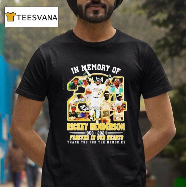 Rickey Henderson Oakland Athletics Memories T Shirt