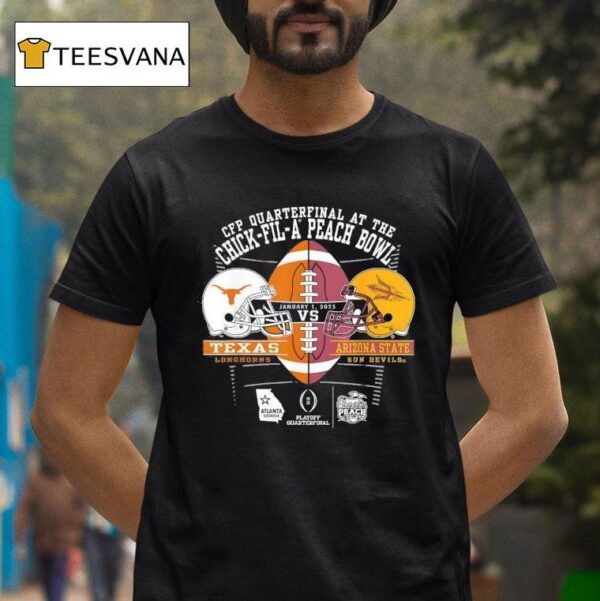 Texas Longhorns Vs Arizona State Sun Devils Peach Bowl T Shirt