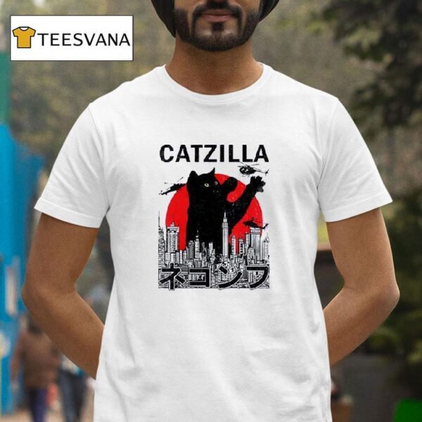 The Catzilla Monster Funny Gift For Christmas Family T Shirt