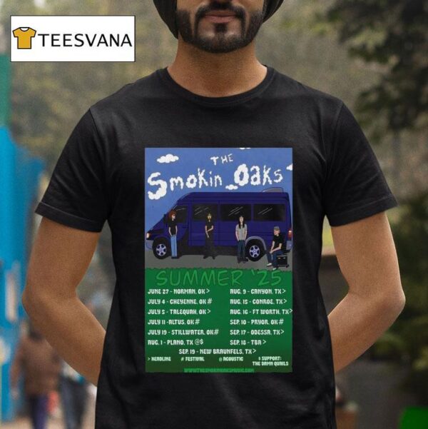 The Smokin Oaks Summer Tour Dates T Shirt