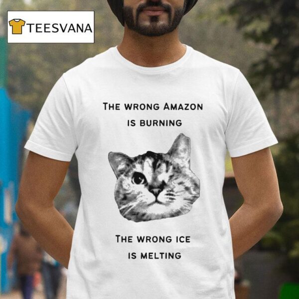 The Wrong Amazon Is Burning The Wrong Ice Is Melting Ca T Shirt