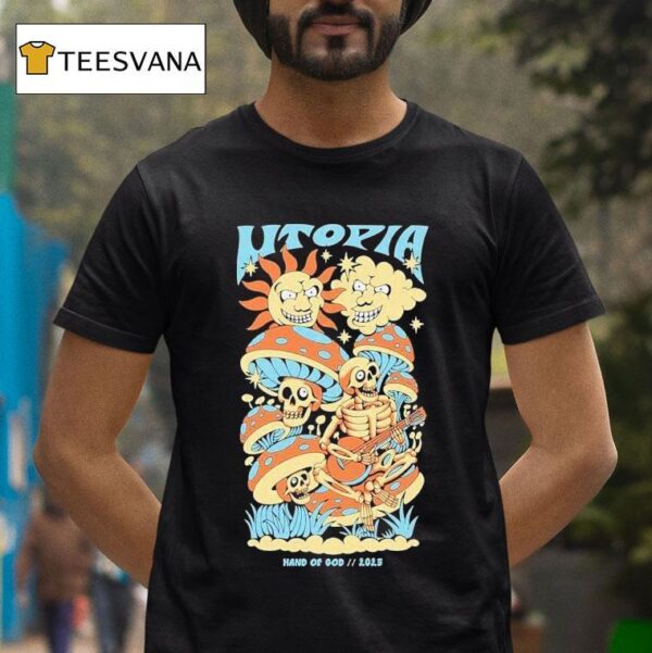 Utopia Hand Of God For The Dreamers Skeleton T Shirt
