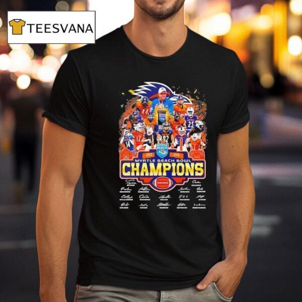 Utsa Roadrunners Football Myrtle Beach Bowl Champions Signatures T Shirt