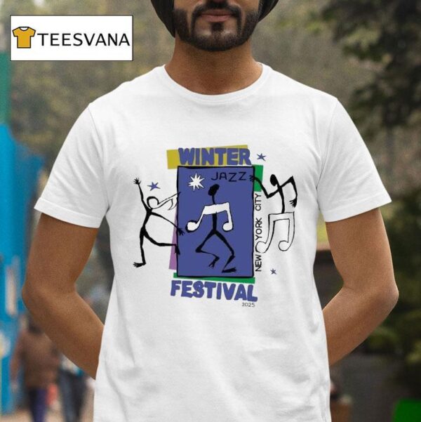 Winter Jazzfest New York City Soul Dancing Notes Artist Lineup T Shirt