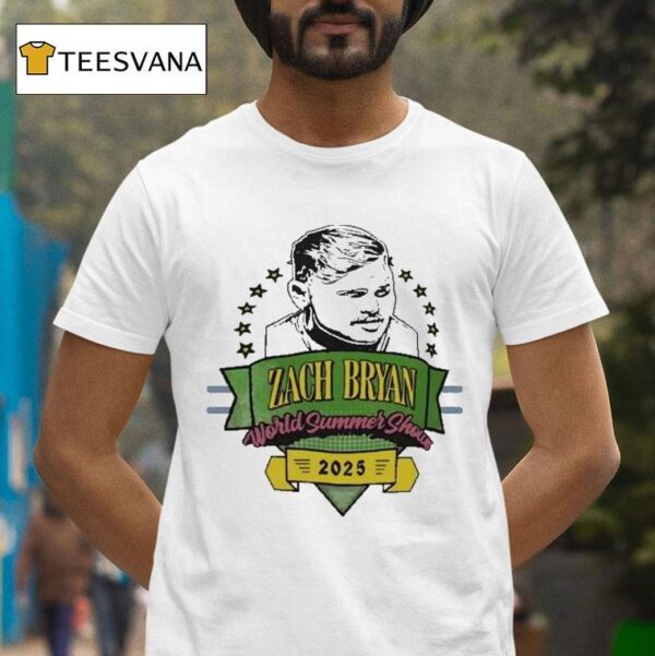 Zach Bryan World Summer Show Head Faces T Shirt