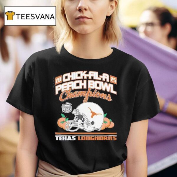 Chick Fil A Peach Bowl Champions Texas Longhorns Football T Shirt