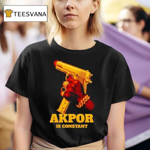 Akpor Is Constant Golden Gun T Shirt
