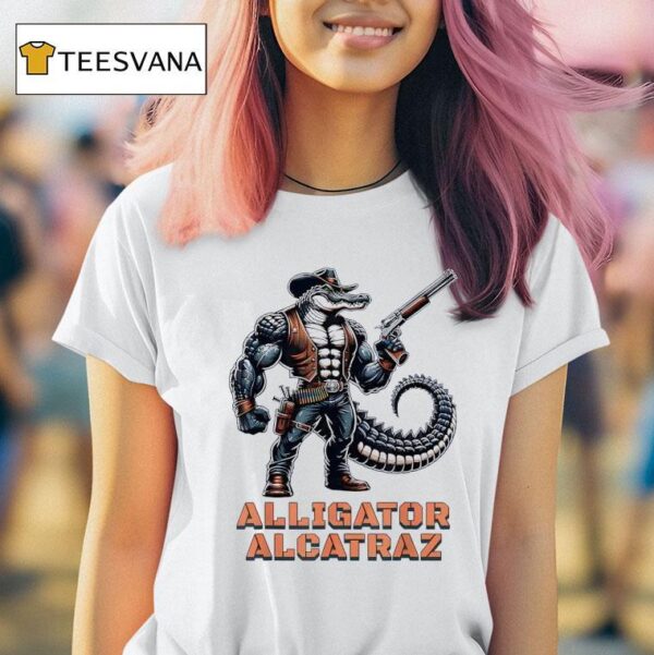 Alligator Alcatraz Cowboy Crocodile T Shirt